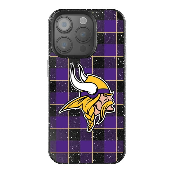 Keyscaper Minnesota Vikings Plaid Bling iPhone Case