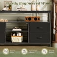 thumbnail image 4 of Amadwell TV Stand with Power Outlets & LED Lights, 4 Drawer Dresser Entertainment Center, Media Console with Open Shelf, 4 of 9