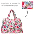 thumbnail image 5 of Wrapables Large & Small Foldable Tote Nylon Reusable Grocery Bags, Set of 2, Easter Floral, 5 of 5