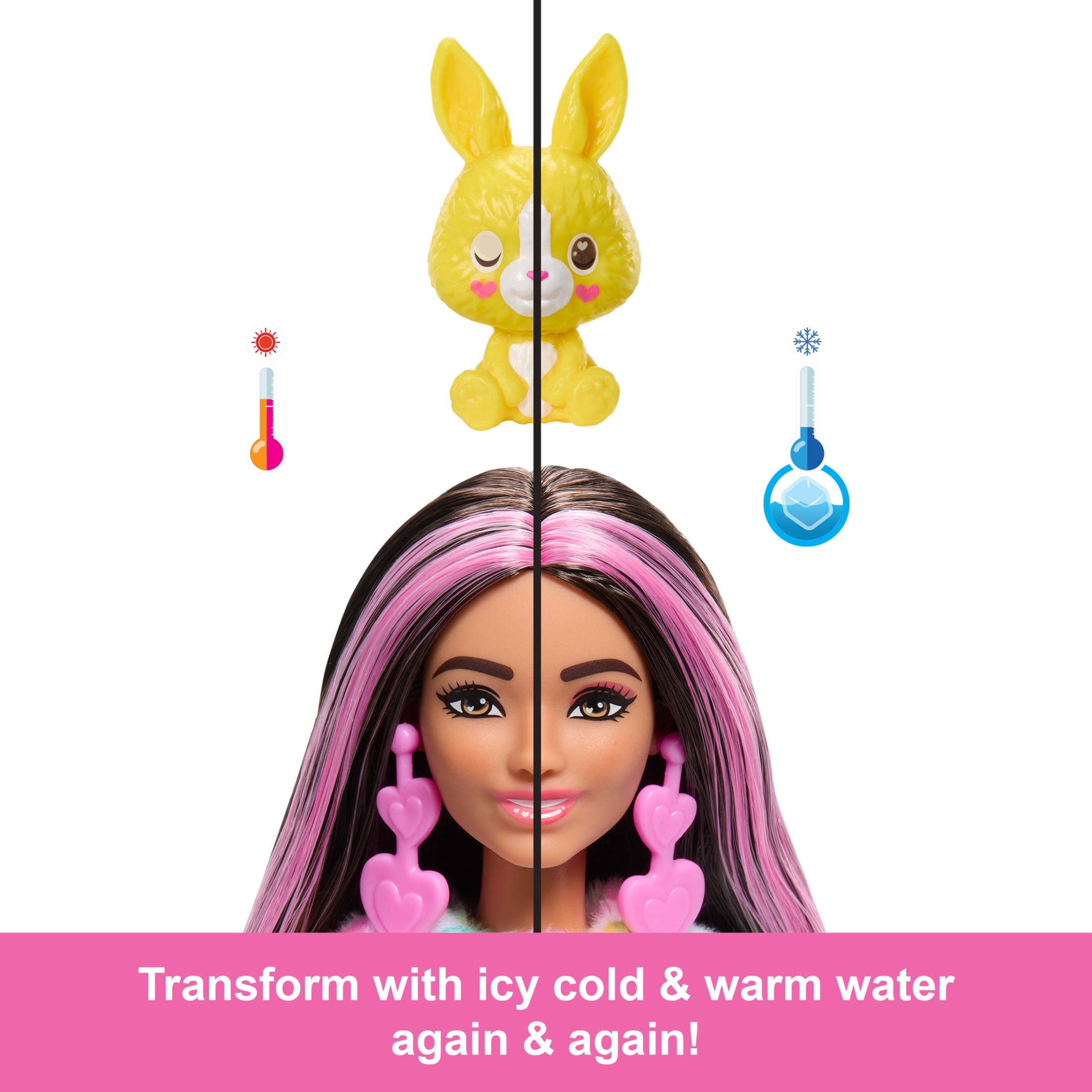 Barbie Cutie Reveal Bunny Doll & Accessories, Color Dream Series with 10 Surprises