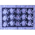 thumbnail image 1 of Ahgly Company Machine Washable Indoor Rectangle Persian Blue Traditional Area Rugs, 2' x 4', 1 of 4