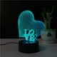 thumbnail image 3 of GOOHOCHY Lámpara 3D con forma de corazón, luces LED multicolor, luz nocturna táctil USB, lámpara de mesa para pareja, noche romántica, San Valentín, día de la madre, regalo, 3 of 3