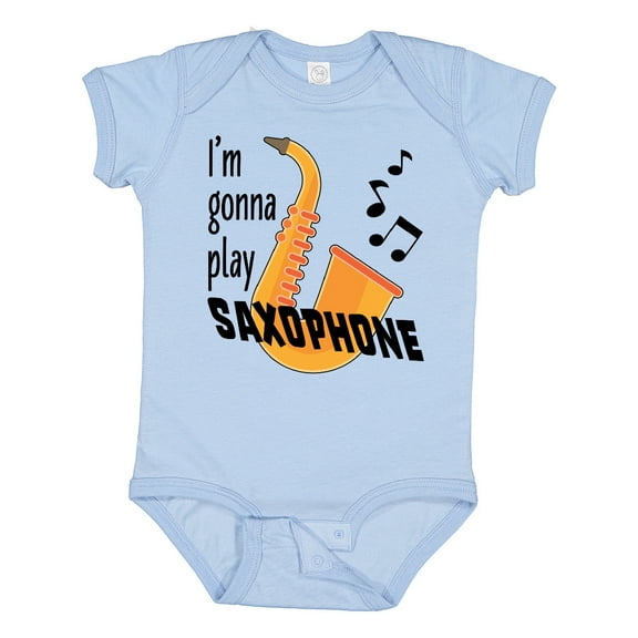 Inktastic I'm Gonna Play Saxophone- music Boys or Girls Baby Bodysuit