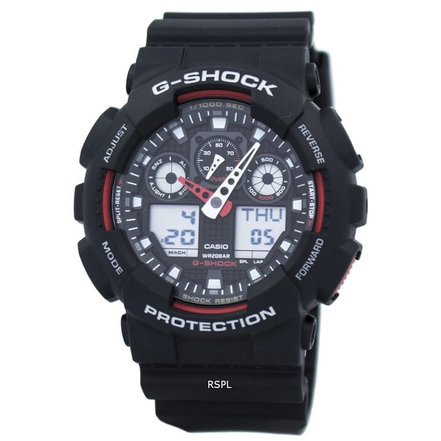 Casio G-Shock Velocity Indicator Alarm GA-100-1A4 Men's Watch