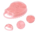 thumbnail image 3 of Unique Bargains 1 Pc Double Side Body Bath Brush Back Scrubber for Shower 4.53"x3.23"x1.26" Pink, 3 of 6