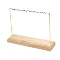 thumbnail image 3 of Wisewang Earring Display Holder Wood Base for Bracelet Showcase Small Ring Selling Necklace Gold Large, 3 of 6