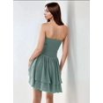 thumbnail image 5 of Strapless Textured Ruffle Mini Dress, 5 of 9