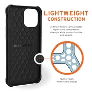 UAG iPhone 12 Pro Max Case [6.7-inch screen] Feather-Light Heavy Duty Shockproof Slim Rugged Metropolis LT. Protective Cover, Smooth PU SATN ARMR Black