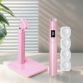 thumbnail image 3 of Mini luz ultravioleta para secar uñas, mini linterna con pantalla LED, 2 configuraciones de tiempo con soporte magnético, recargable por USB para manicura casera, 3 of 6