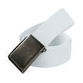 thumbnail image 7 of Mile High Life Canvas Web Belt | Cut to fit up to 52" | Flip-Top Matte Silver Nickel Buckle (White ), 7 of 7