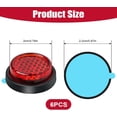 thumbnail image 2 of AYBUY 6Pcs Round Motorcycle Reflectors Stick-on Safety Reflectors 24mm Mini License Plate Reflectors Red Light Warning Reflector for Motorcycle Bicycle Trailers Gate Posts, 2 of 5