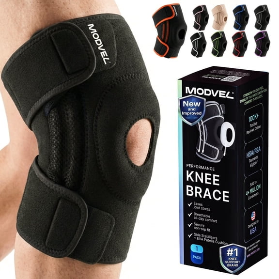 Modvel Donut Knee Brace With Strap  Black (Small)
