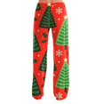thumbnail image 4 of Trgacdwlo Christmas Pj Pants Women Snowflake Snowman Drawstring Lounge Pants Women Xmas Comfy Wide Leg Pj Bottoms for Women for Holiday, 4 of 4