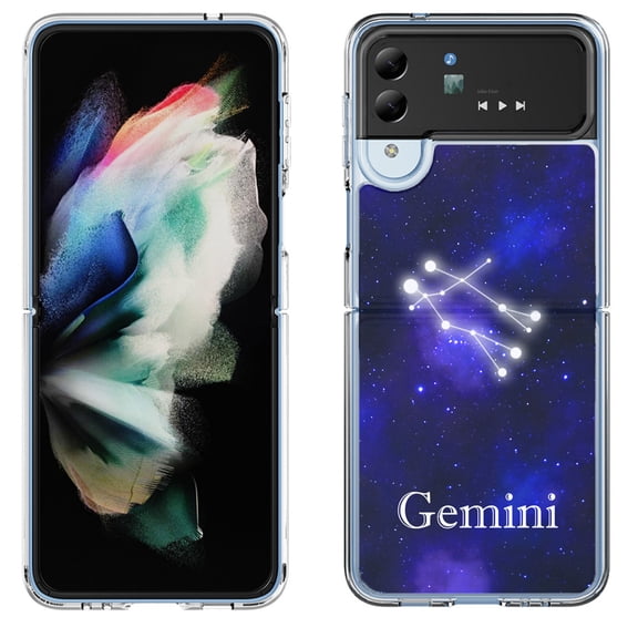 Shockproof Bumper Phone Case for Samsung Galaxy Z Flip 4 5G, by OneToughShield ® - Gemini