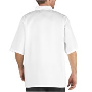 2-PACK Chef Code Basic Short Sleeve Chef Coat with Pearl Buttons, Chef Jacket, White, XL