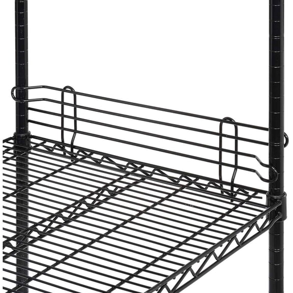 Nexel Ledge for Wire Shelves, Black Epoxy, 24"L x 4"H