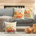 thumbnail image 4 of Fall Pillow Covers 18x18 for Home Decor Throw Pillows with Gnome Maple Leaf Autumn Pumpkin Outdoor Cushions Pillowcase for Farmhouse Fall Decorations Set of 4, 4 of 7