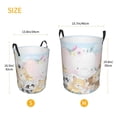 thumbnail image 4 of Uemuo Cute Animals Pattern Circular Laundry Hamper Basket with handles,Collapsible laundry basket,Large capacity laundry hamper,Laundry Organizer-, 4 of 8