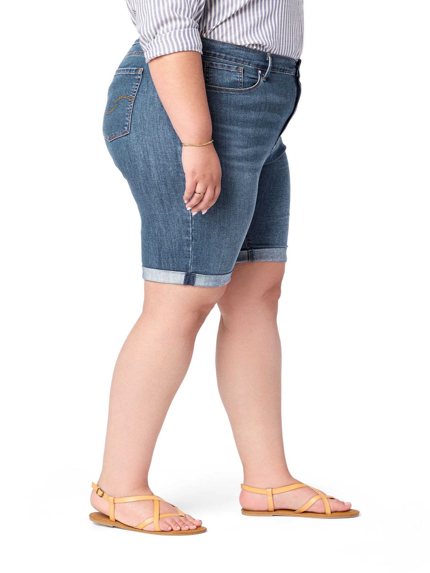 Levi Strauss Signature Women's and Women's Plus Bermuda Shorts, Sizes 0-26