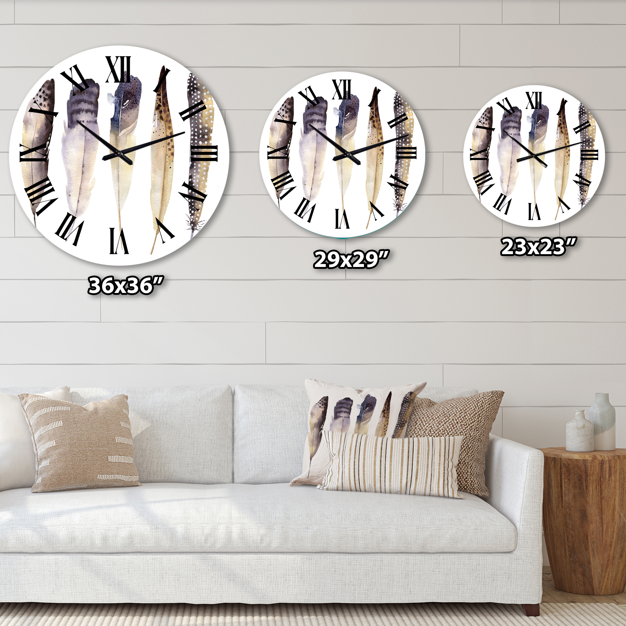 Designart 1 in Quartz Bohemian Wall Clock
