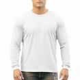 thumbnail image 2 of Men's 250g 100% Cotton Round Neck Regular Solid Long Sleeve T-Shirt, 2 of 13