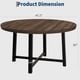 thumbnail image 2 of 47 - pulgada round dining mesa para 4 - moderno industrial kitchen mesa con thick tabletop y sturdy metal base, space - saving muebles para kitchen y dining room (brown), 2 of 7