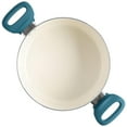 thumbnail image 4 of Spice by Tia Mowry Savory Saffron 5 QT Healthy Nonstick Ceramic Dutch Oven W/ Stainless Steel Steamer Insert and Lid - Teal, 4 of 7