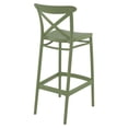 thumbnail image 7 of Compamia Cross Contemporary Resin Indoor Outdoor Bar Stool Olive Green, 7 of 7