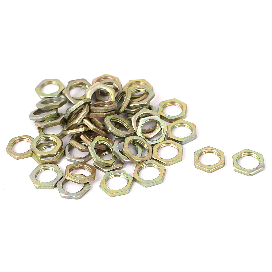 10 fine thread color galvanized carbon steel hexagon nuts for M7 M8 M9 M10 M12 M14 bolts and screws One Size BZ-M10x0.75x3