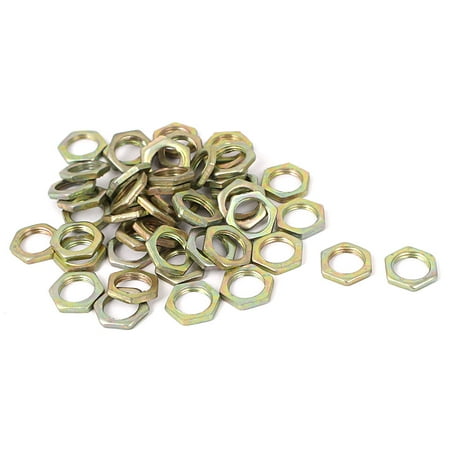 

M9x0.75x2.5mm Carbon Steel Hex Nuts Fastener 50pcs for Screws Bolts