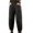 Black, variant on EDFBUYKRS Female Women Pants Casual Travel Pants Women Plus Size Petite Womens Retro Literary Solid Color Down Pants with Checkered Line and Disc Buckle Windproof Warm Casual Pants Xl