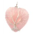 thumbnail image 4 of Moda Cristal Natural Piedra Preciosa Corazón árbol  Del Corazón árbol De La  Colgantes Para Collar Fabricación D Rosado Soledad Colgante de collar de árbol de la vida, 4 of 10