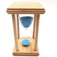 thumbnail image 2 of Reloj de arena Sunnimix madera cuadrada 15 minutos temporizador herramienta de cocina niño azul, 2 of 4