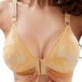 thumbnail image 1 of Gibobby Brasier sin Varillas Mujer Sujetador grande para dormir con hebilla lateral frontal para mujer(Beige,38), 1 of 4