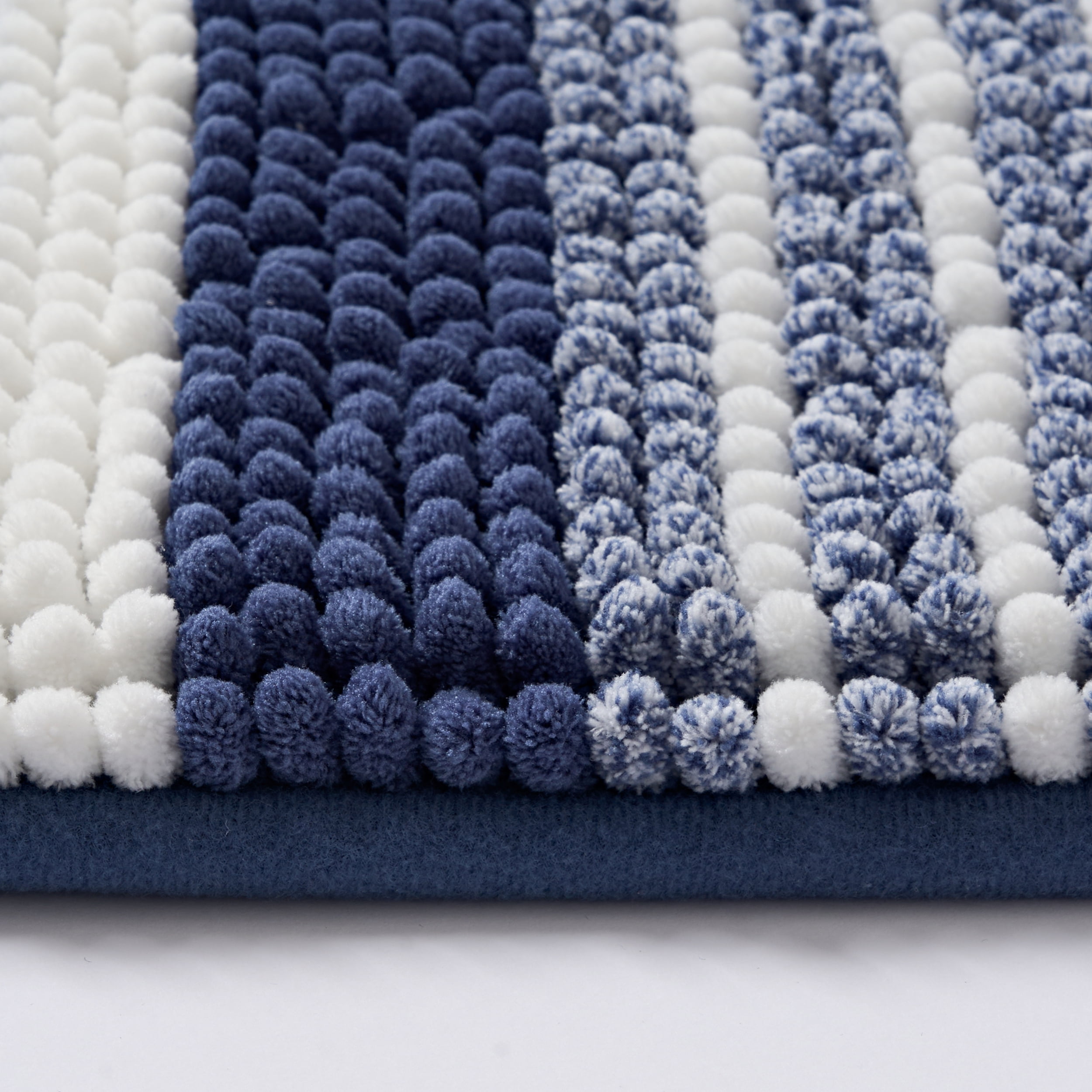 Mainstays Performance Foam Noodle Bath Rugs, 20"x32" Navy