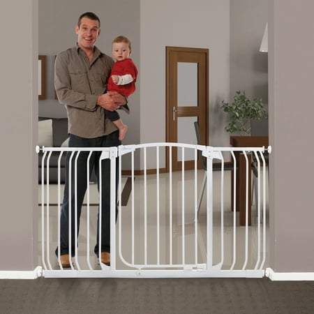 Chelsea Extra Wide 38-53in Auto Close Metal Baby Gate - White
