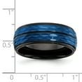 thumbnail image 2 of Primal Steel Stainless Steel Brushed Black and Blue IP-plated 8mm Band, 2 of 6