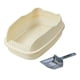 thumbnail image 3 of Caja de arena grande para gatos, arenero grande, bandeja de arena para gatos, pantalla de privacidad blanco, 3 of 9