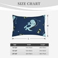 thumbnail image 6 of Naloa Space Dinosaur Pillowcase, Throw Pillowcase, Wrinkle-Free, Stain-Resistant with Hidden Zipper for Bedroom Sofa - 20"x30", 6 of 9
