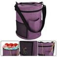 thumbnail image 6 of Ghojet Large Capacity Yarn Storage Bag with Multi-Pockets Barrel-Shaped Knitting Storage Bag Portable Yarn Knitting Organizer Bag with Hnadle Strap Home Travel Use for Hooks Needles Yarn Skeins, 6 of 7