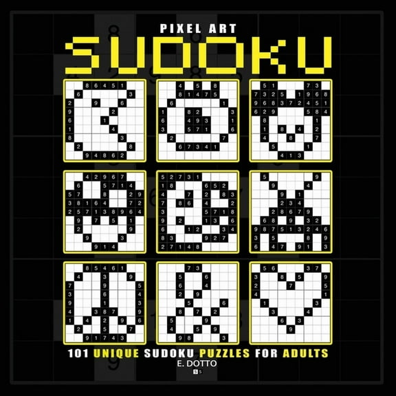 Pixel Art Sudoku: 101 Unique Sudoku Puzzles for Adults, (Paperback)