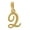 Sterling Silver Yellow-tone, variant on Sterling Silver Yellow-Tone Unisex Cursive Initial Alphabet I Charm Pendant