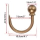 thumbnail image 5 of Ganchos para cortinas con remates redondos, ganchos decorativos para cortinas montados en la pared, ganchos para remates de bola para cortinas, juego de 2, gancho en U de níquel cepillado Vhermosa 2034767-3, 5 of 7