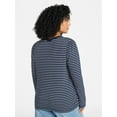 thumbnail image 3 of Terra & Sky Women's Plus Puff Long Sleeve Crewneck Top, Sizes 0X-5X, 3 of 5