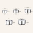 thumbnail image 6 of WeiLaiKeQi 5 Pieces Stainless Steel Soup Pots Professional Cooking Tools Food Container A, 6 of 8