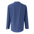 thumbnail image 3 of Camisas s Para Hombre De Vestir Camisa de manga larga para hombre Camisa casual con cordón de moda Camisa medieval masculina (Blue, 3XL), 3 of 5