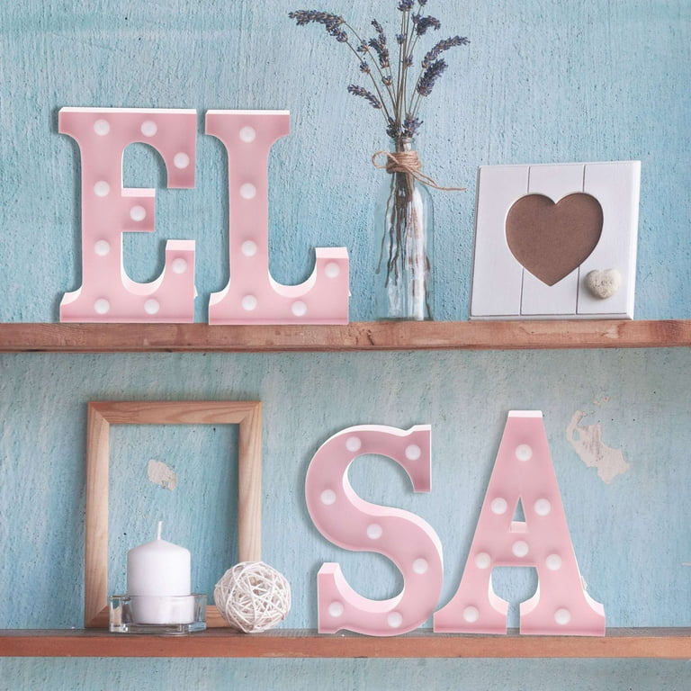 Pink wall letters cheap