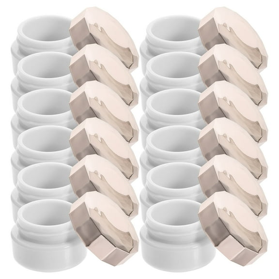 DEEPCRAFF 12Pcs Refillable Makeup Empty Jars Plastic Cosmetic Containers Rose Gold 5g Leakproof Travelfriendly