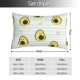 thumbnail image 2 of Honeii Avocado of a Hear Print Pillow Cases,Plush Throw Pillow Covers,Decorative Pillowcase for Sofa, Couch, Living Room-14"x20", 2 of 6