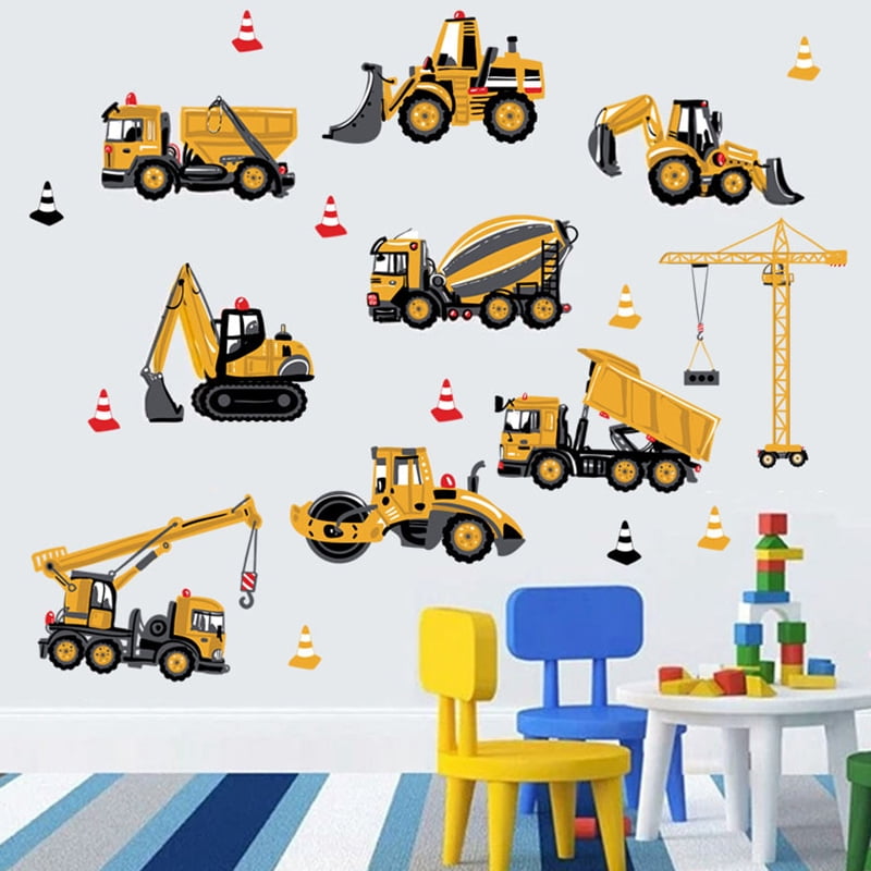 Cement Truck Scrapbook Construction Theme Heavy Equipment Sticker Set
